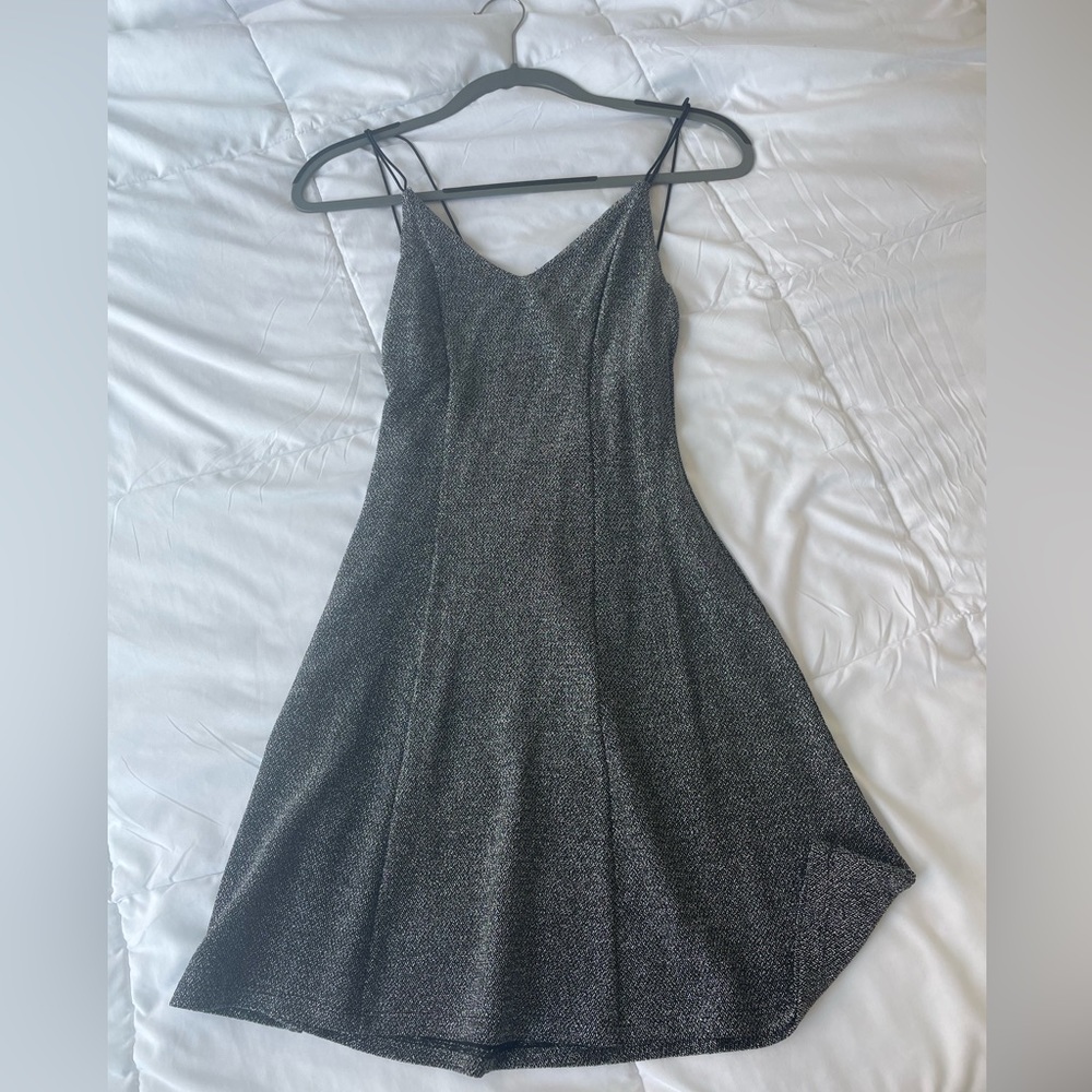 Divided Sparkly Glitter Skater Dress